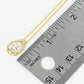 18K Gold Dipped 12mm Bezel Set CZ Teardrop Pendant Necklace