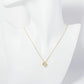 18K Gold Dipped 12mm Bezel Set Rhombus CZ Pendant Necklace