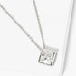 18K Gold Dipped 12mm Bezel Set Rhombus CZ Pendant Necklace