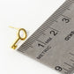 18K Gold Dipped 12mm Brass Key Sterling Silver Post Stud Earrings