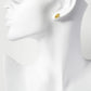 18K Gold Dipped 12mm Filigree Brass Hamsa Sterling Silver Post Stud Earrings