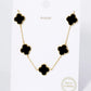 18K Gold Dipped 12mm Five Quatrefoil Brass Chain Anklet
