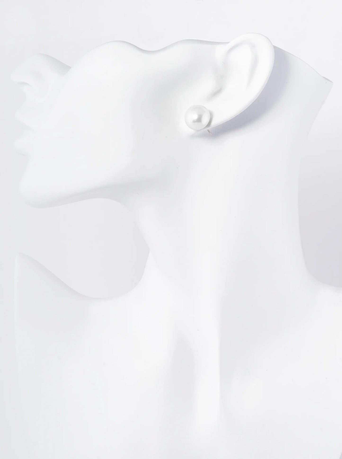 18K Gold Dipped 12mm Pearl Button Stud Earrings