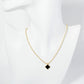 18K Gold Dipped 12mm Quatrefoil Pendant Ball Chain Necklace