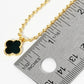 18K Gold Dipped 12mm Quatrefoil Pendant Ball Chain Necklace