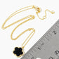 18K Gold Dipped 12mm Semi-Precious Flower Pendant Necklace