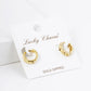18K Gold Dipped 12mm Studded Brass Huggie Hoop Earrings