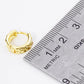 18K Gold Dipped 12mm Studded Brass Huggie Hoop Earrings