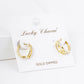 18K Gold Dipped 13mm Brass Heart Huggie Hoop Earrings