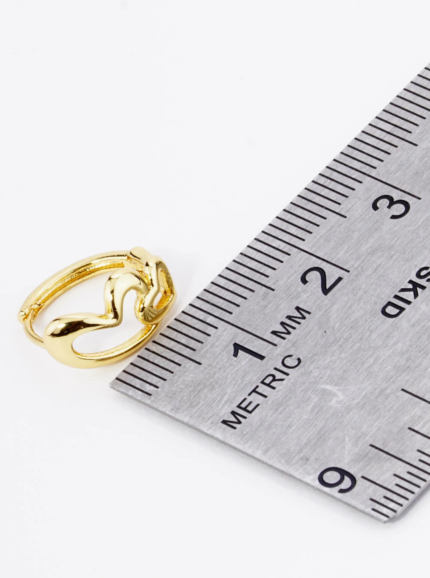 18K Gold Dipped 13mm Brass Heart Huggie Hoop Earrings