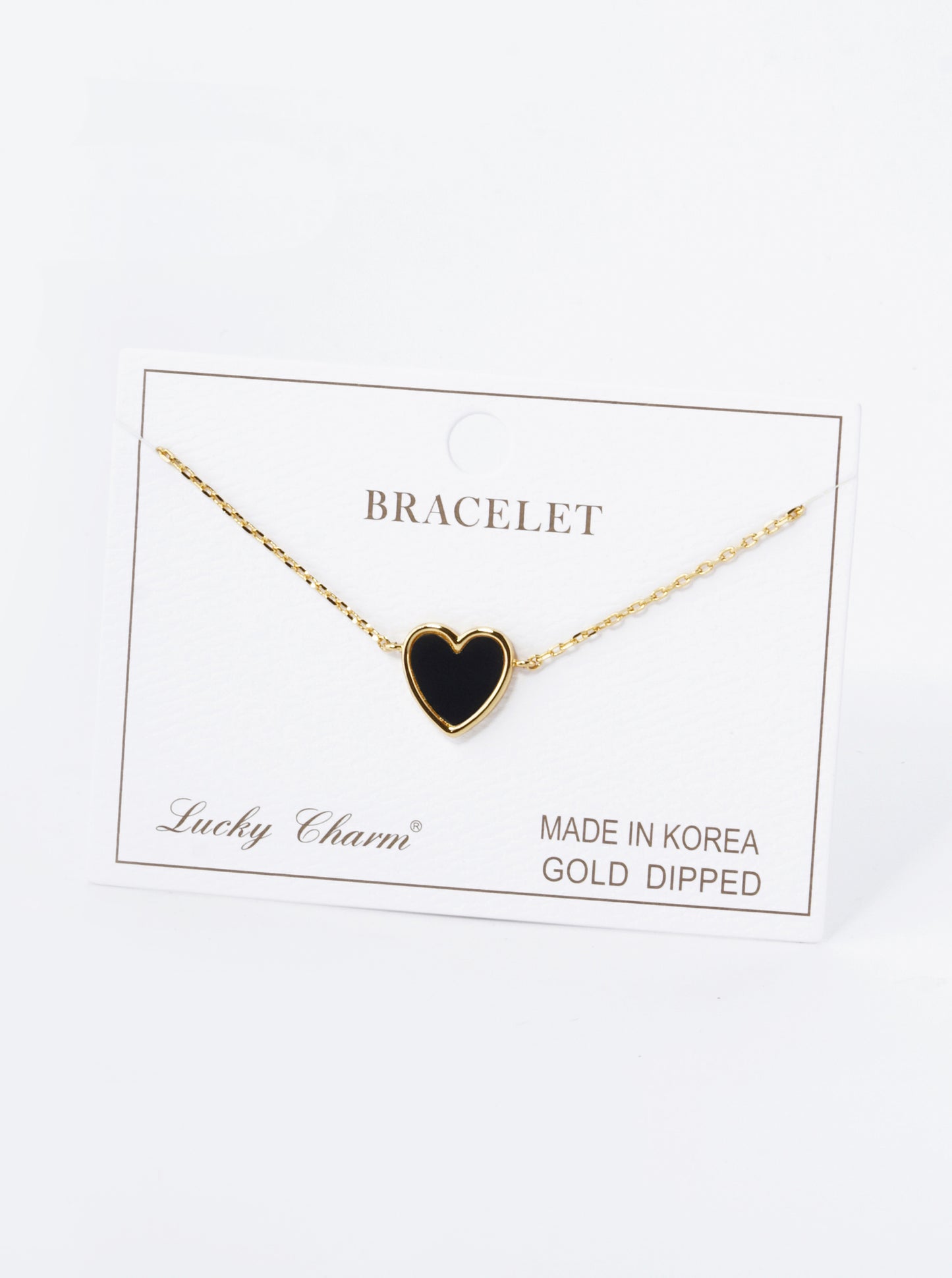 18K Gold Dipped 13mm Heart Chain Bracelet
