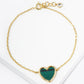 18K Gold Dipped 13mm Heart Chain Bracelet