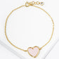 18K Gold Dipped 13mm Heart Chain Bracelet