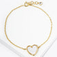 18K Gold Dipped 13mm Heart Chain Bracelet
