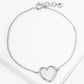 18K Gold Dipped 13mm Heart Chain Bracelet