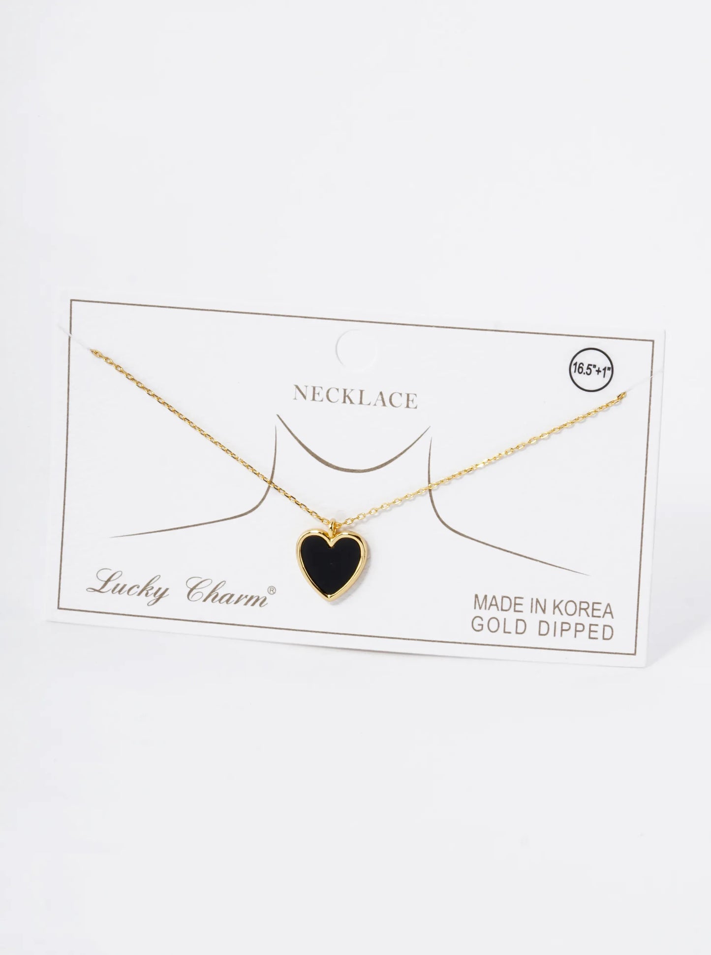 18K Gold Dipped 13mm Heart Pendant Necklace