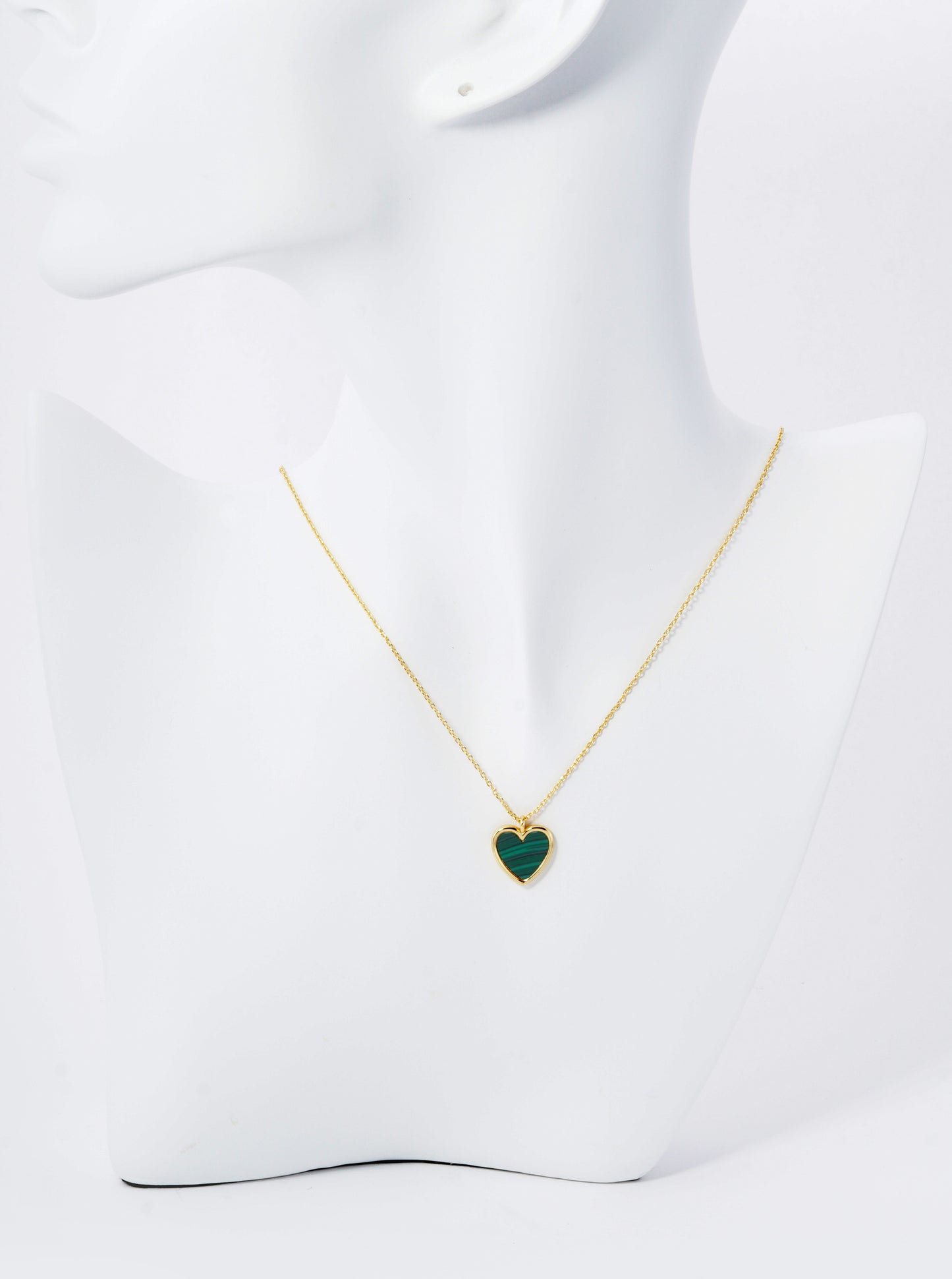 18K Gold Dipped 13mm Heart Pendant Necklace