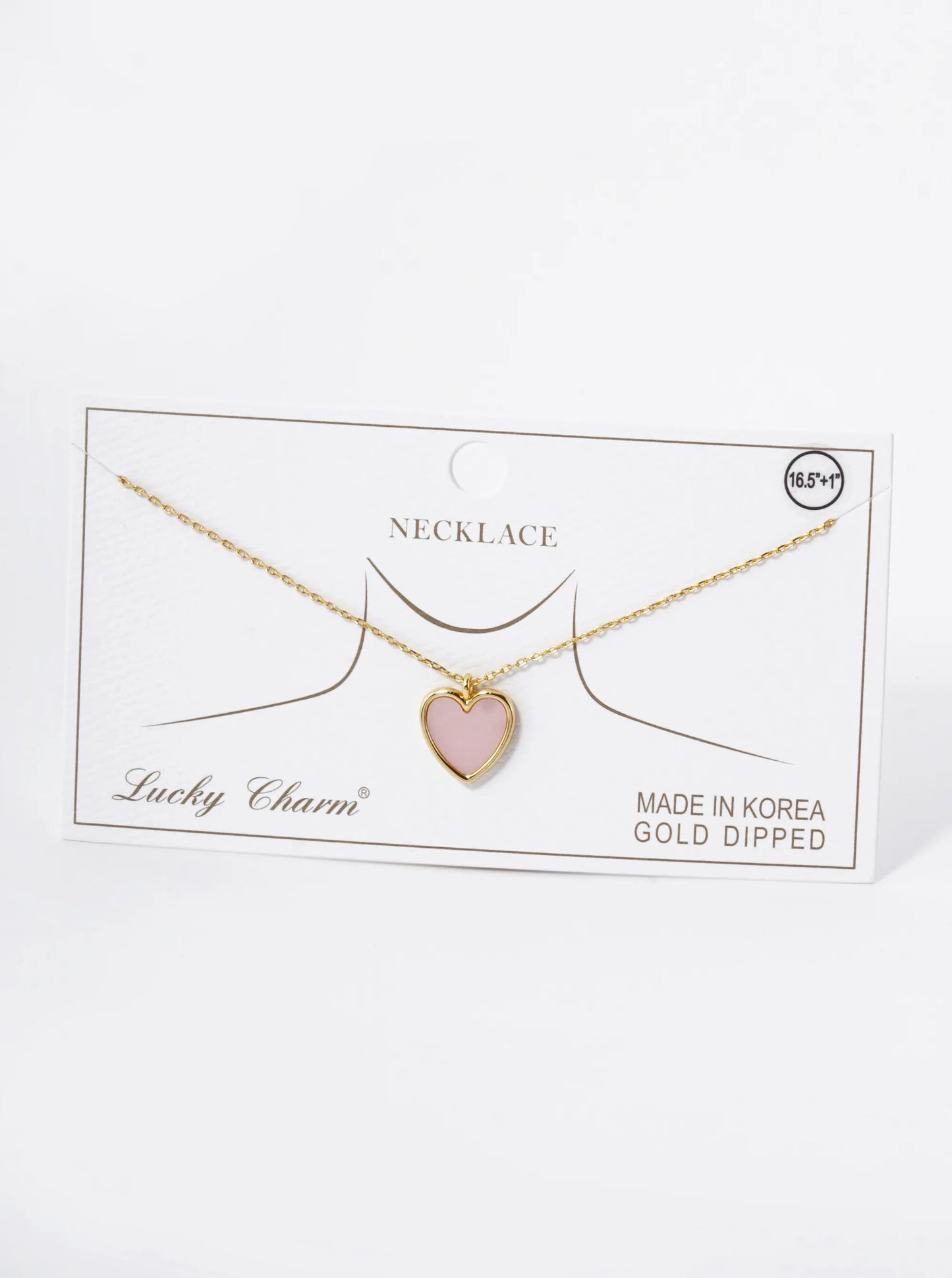 18K Gold Dipped 13mm Heart Pendant Necklace