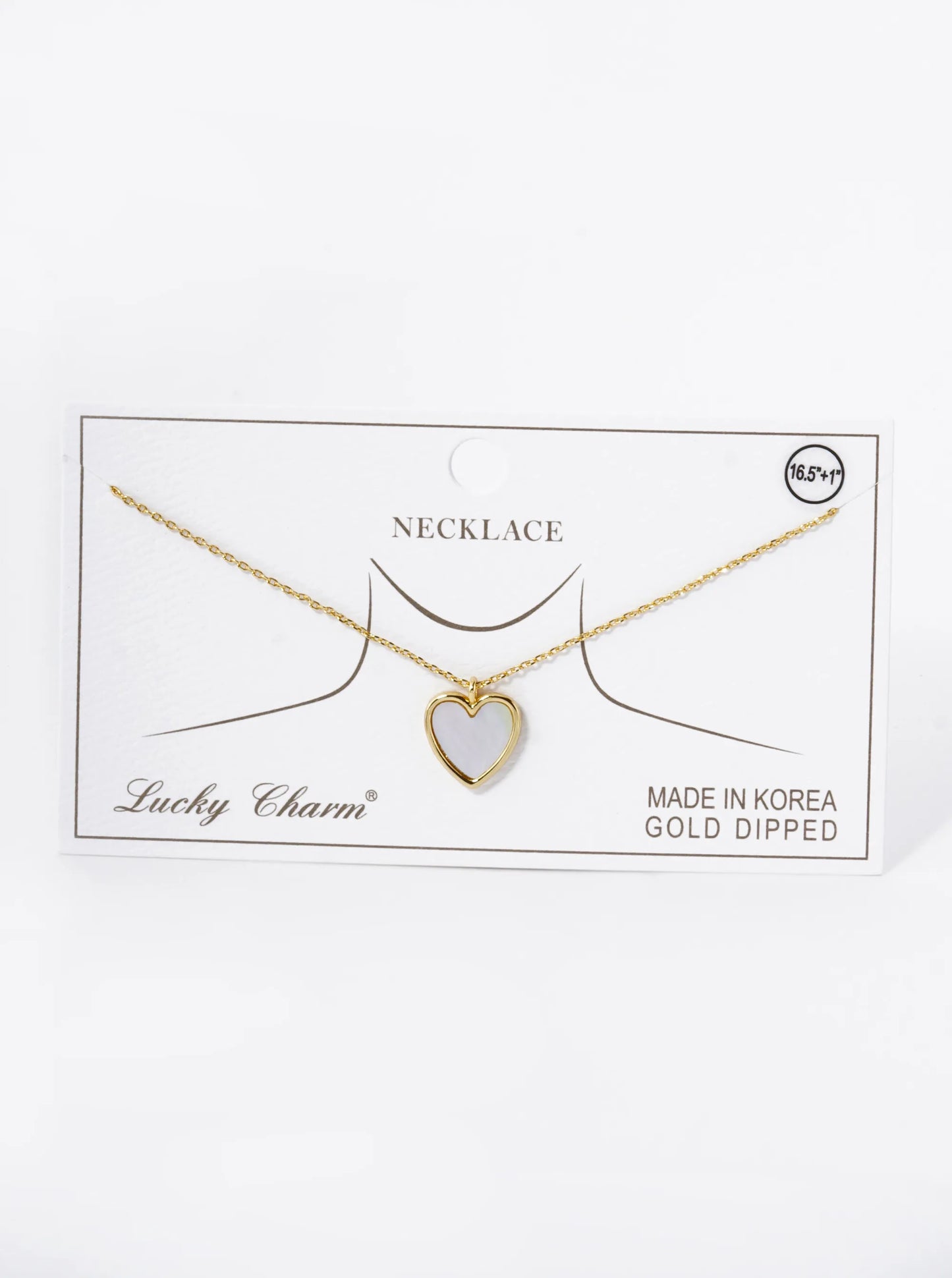 18K Gold Dipped 13mm Heart Pendant Necklace