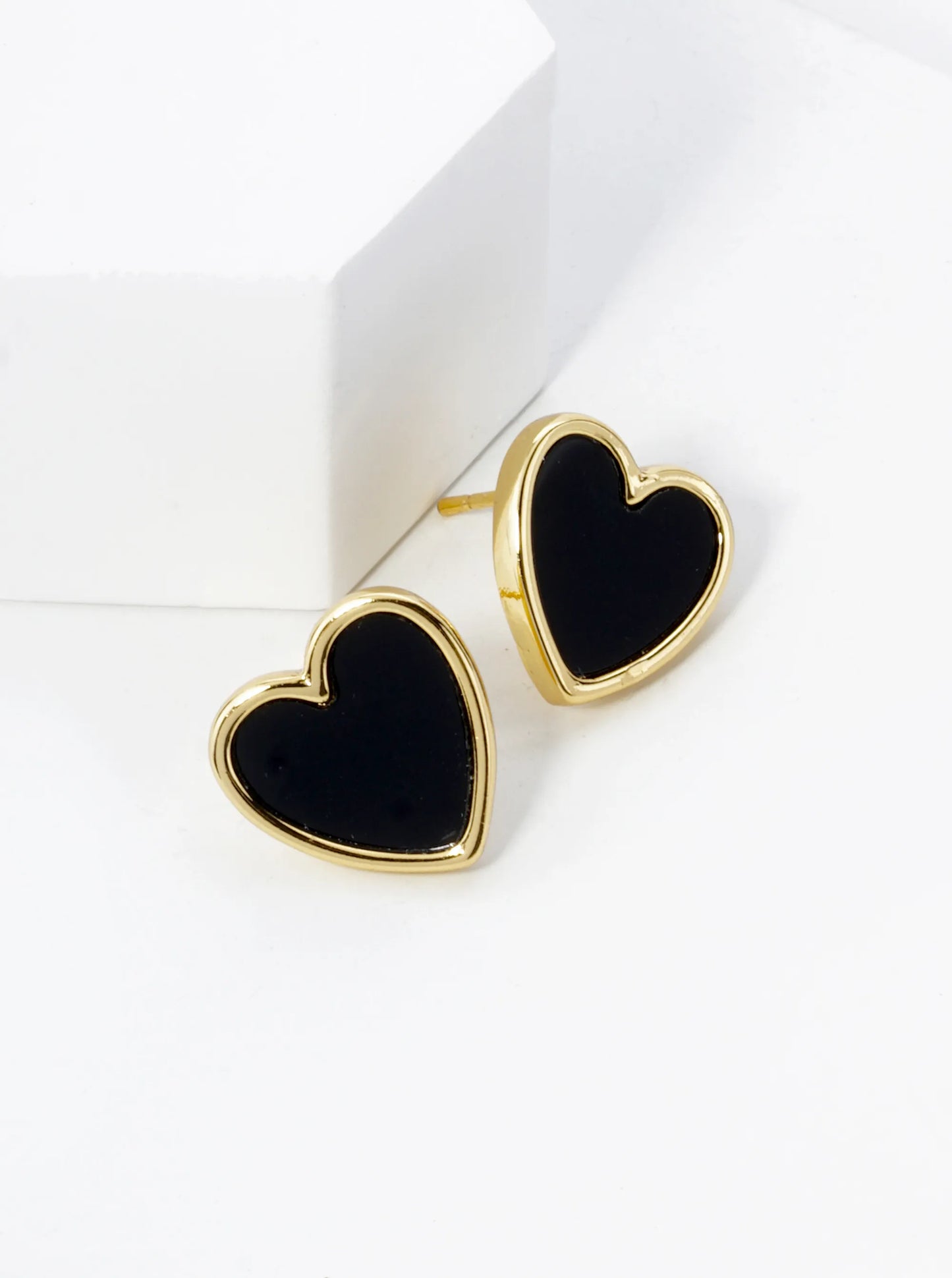 18K Gold Dipped 13mm Heart Stud Earrings