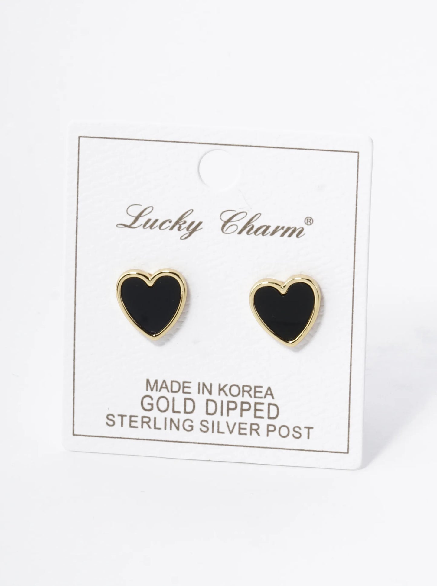 18K Gold Dipped 13mm Heart Stud Earrings