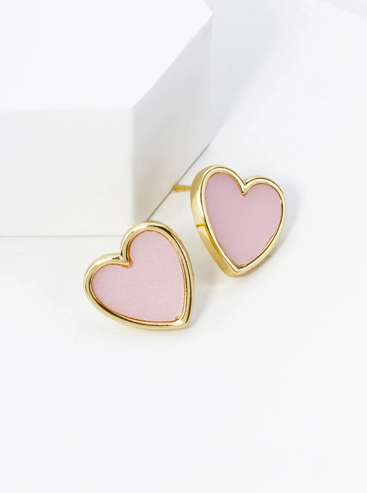 18K Gold Dipped 13mm Heart Stud Earrings