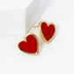 18K Gold Dipped 13mm Heart Stud Earrings