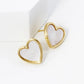 18K Gold Dipped 13mm Heart Stud Earrings