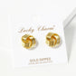 18K Gold Dipped 13mm Love Knot Stud Earrings