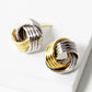 18K Gold Dipped 13mm Love Knot Stud Earrings