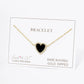 18K Gold Dipped 13mm Pave Set Cubic Zirconia Heart Chain Bracelet