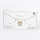 18K Gold Dipped 13mm Pave Set Cubic Zirconia Heart Pendant Necklace