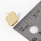 18K Gold Dipped 14mm Brass Quatrefoil 925 Sterling Silver Post Stud Earrings