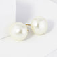 18K Gold Dipped 14mm Pearl Button Stud Earrings