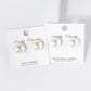 18K Gold Dipped 14mm Pearl Button Stud Earrings