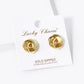 18K Gold Dipped 14mm Textured Brass Love Knot Stud Earrings
