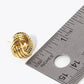 18K Gold Dipped 14mm Textured Brass Love Knot Stud Earrings