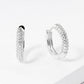 18K Gold Dipped 15mm CZ Pave Huggie Hoop Earrings
