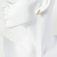 18K Gold Dipped 15mm Flat Rectangle Bar Stud Earrings