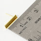 18K Gold Dipped 15mm Flat Rectangle Bar Stud Earrings