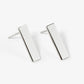 18K Gold Dipped 15mm Flat Rectangle Bar Stud Earrings