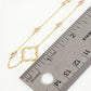 18K Gold Dipped 15mm Quatrefoil Cutout CZ Stone Chain Bracelet