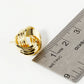 18K Gold Dipped 15mm Textured Love Knot Stud Earrings