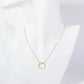 18K Gold Dipped 15mm Wire Circle Pendant Necklace