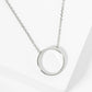 18K Gold Dipped 15mm Wire Circle Pendant Necklace