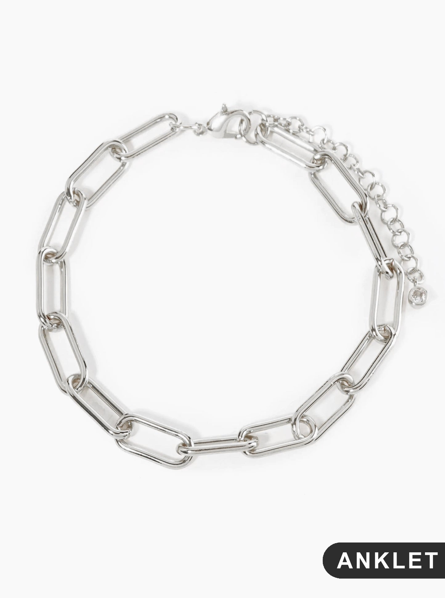 18K Gold Dipped 17mm Brass Link Chain Anklet