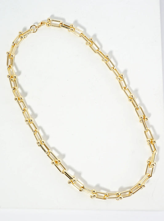 18K Gold Dipped 18 Inch HardWear Link Chain Necklace