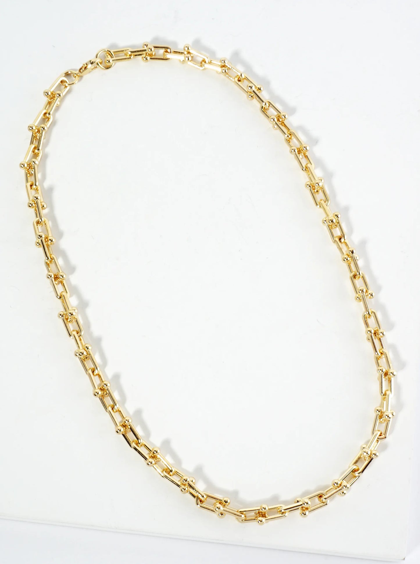 18K Gold Dipped 18 Inch Small HardWear Link Chain Necklace