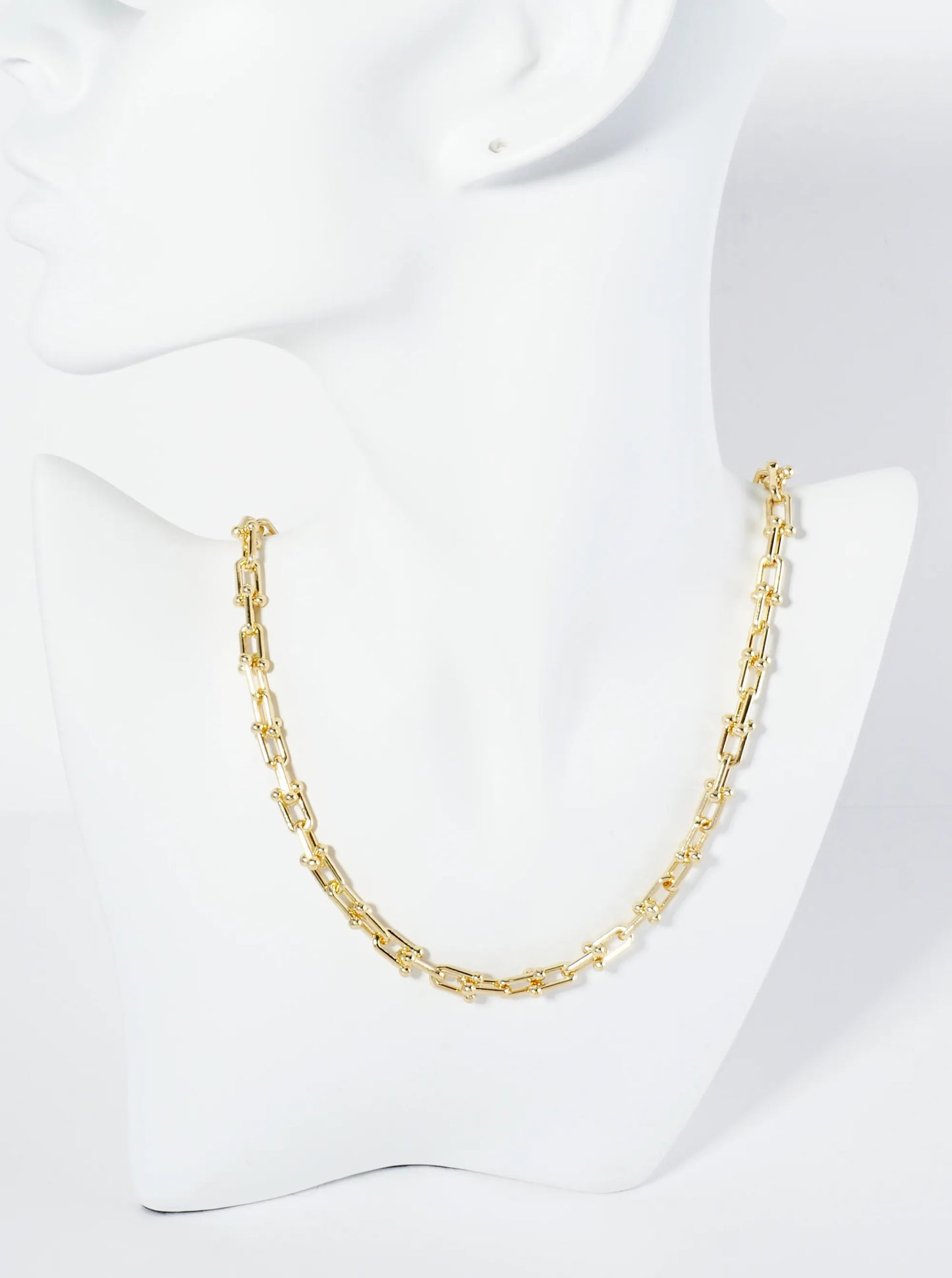 18K Gold Dipped 18 Inch Small HardWear Link Chain Necklace