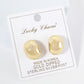 18K Gold Dipped 18mm Curved Oval Post Earrings
